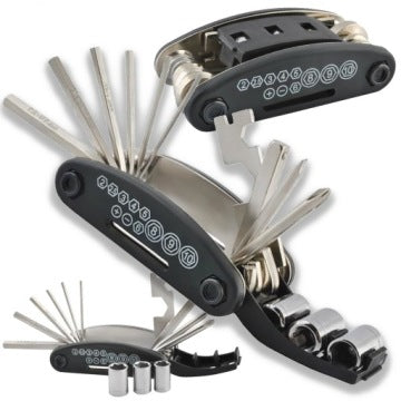 Multitool rowerowy 16w1 z zestawem kluczy wielofunkcyjnych