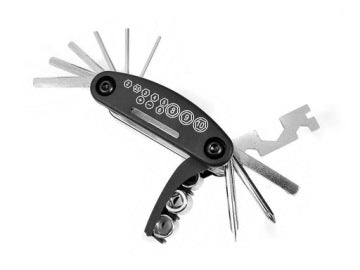 Springos multitool rowerowy 16w1 z imbusami, nasadkami i kluczem do szprych