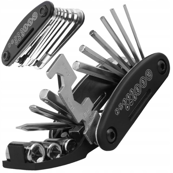 Wielofunkcyjny multitool rowerowy 16w1 do podstawowych napraw