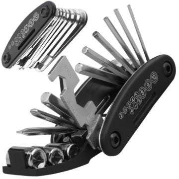 Wielofunkcyjny multitool rowerowy 16w1 do podstawowych napraw